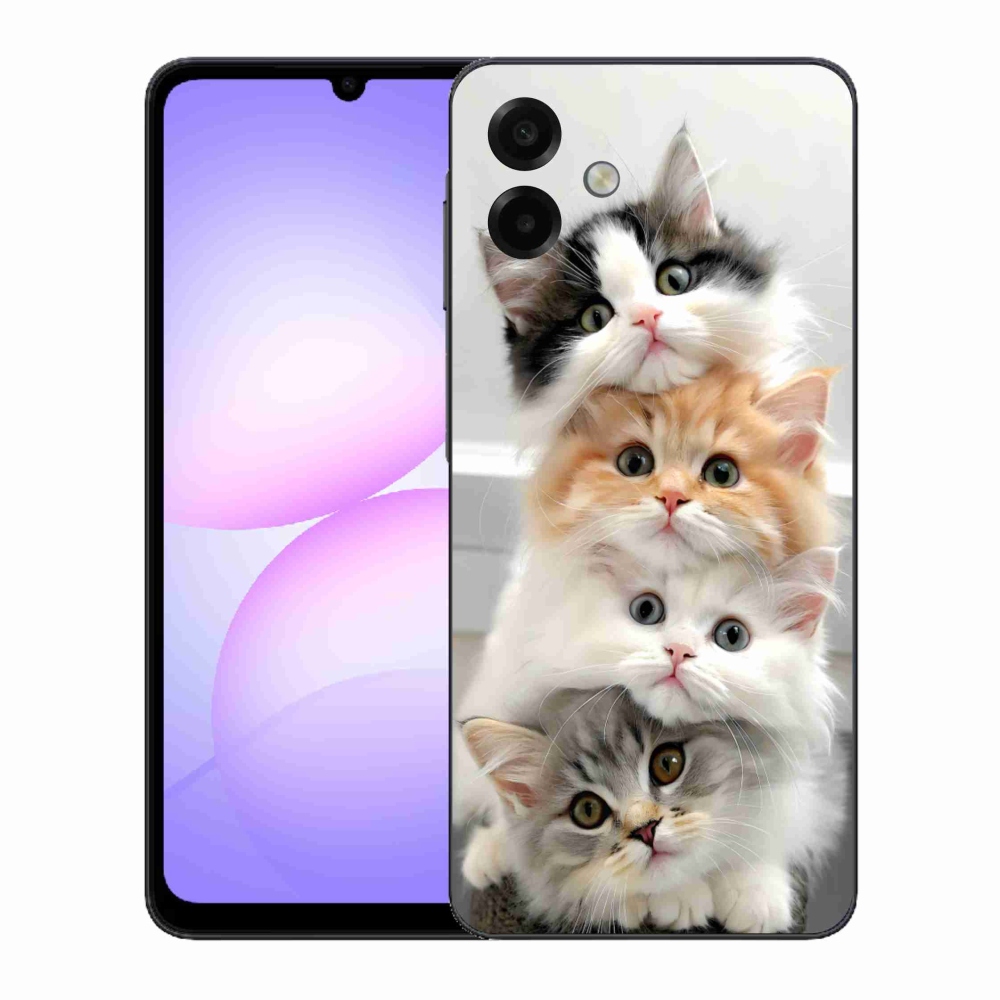 Gelový kryt mmCase na Samsung Galaxy A07 - kočičí parta