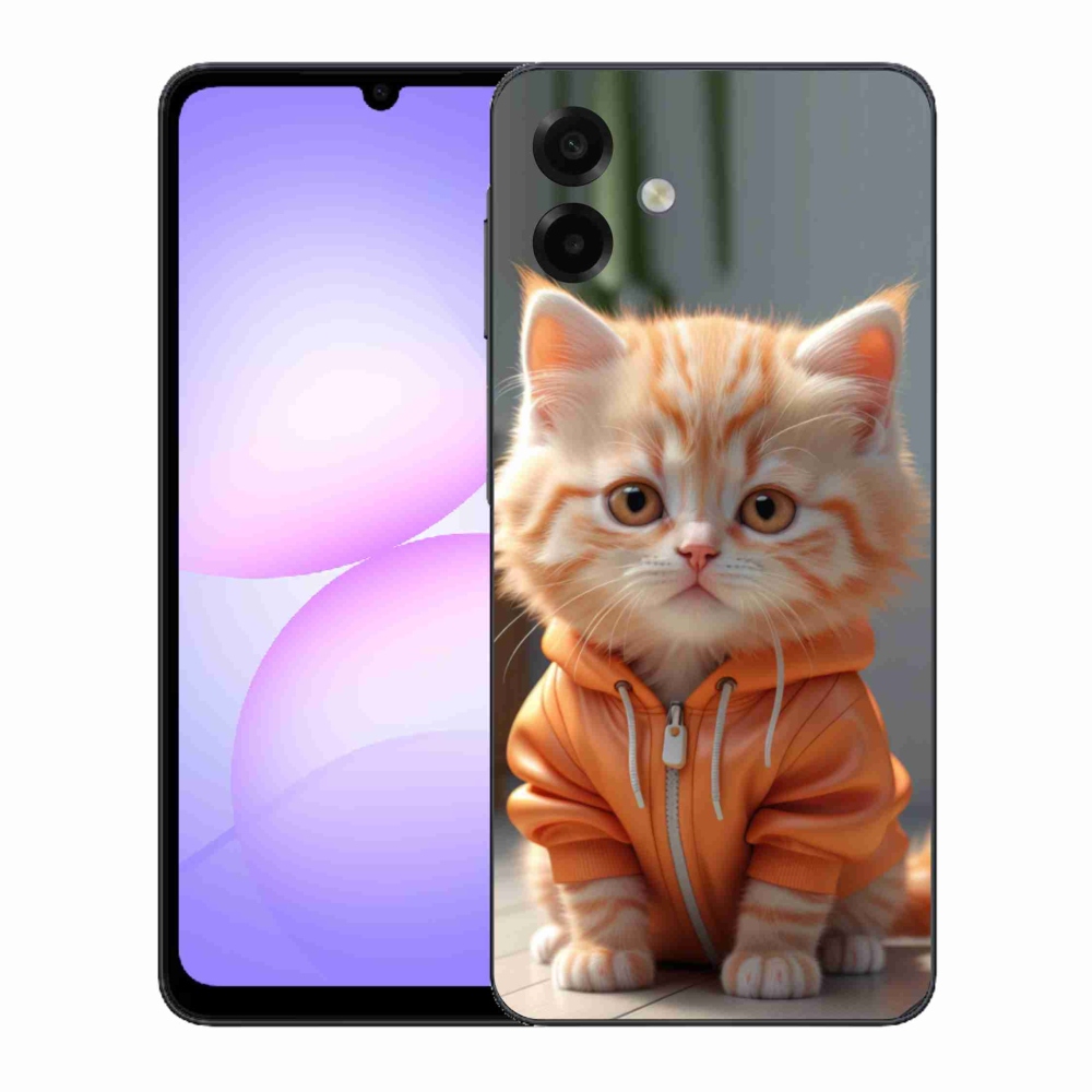 Gelový kryt mmCase na Samsung Galaxy A07 - kotě v mikině