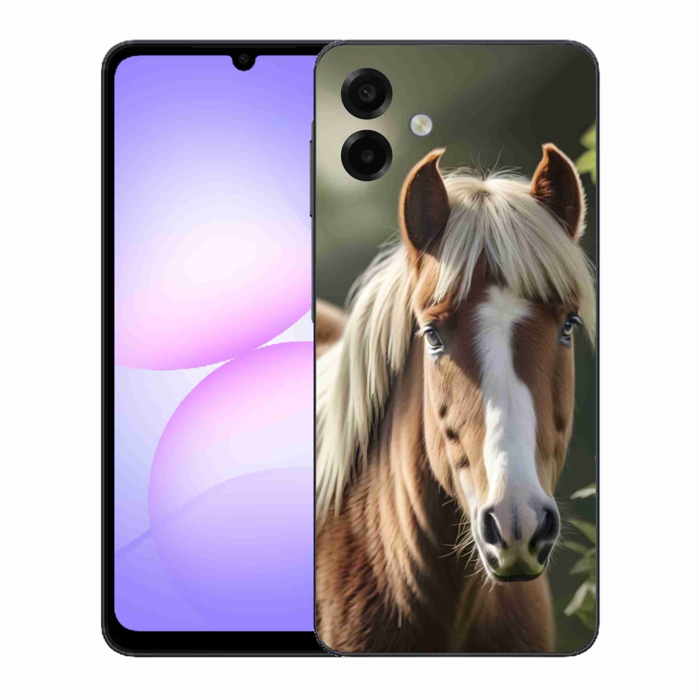 Gelový kryt mmCase na Samsung Galaxy A07 - kůň se světlou hřívou