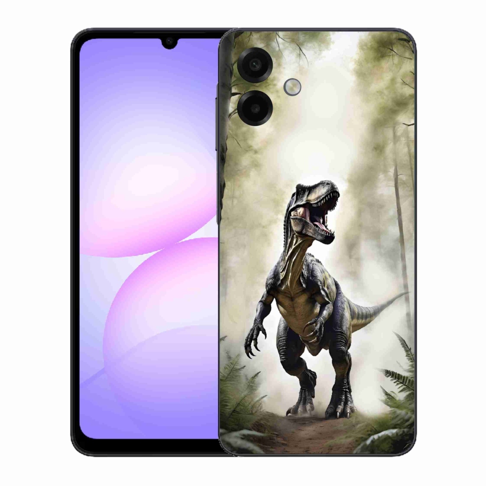 Gelový kryt mmCase na Samsung Galaxy A07 - naštvaný T-Rex