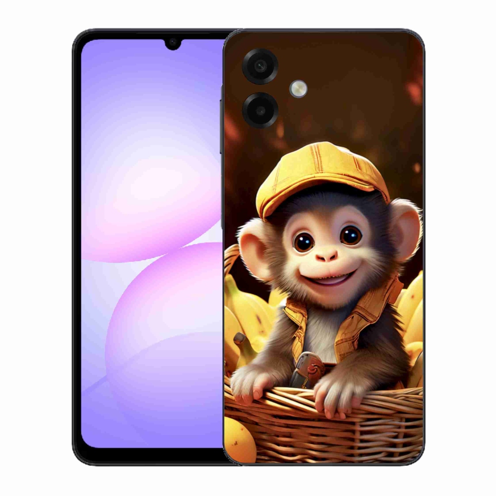 Gelový kryt mmCase na Samsung Galaxy A07 - opice v košíku