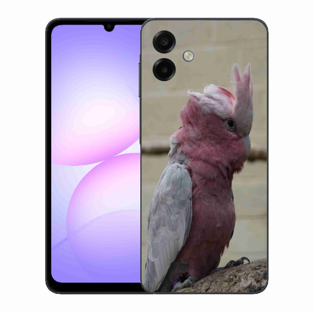 Gelový kryt mmCase na Samsung Galaxy A07 - papoušek kakadu růžový