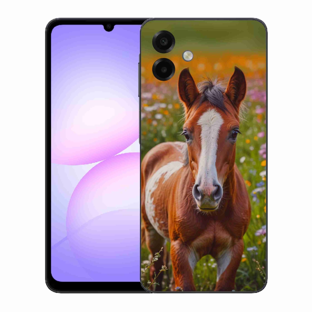 Gelový kryt mmCase na Samsung Galaxy A07 - roztomilé hříbě