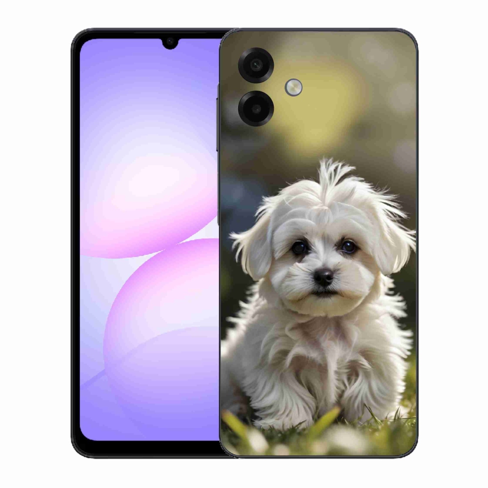 Gelový kryt mmCase na Samsung Galaxy A07 - roztomilý maltézský psík