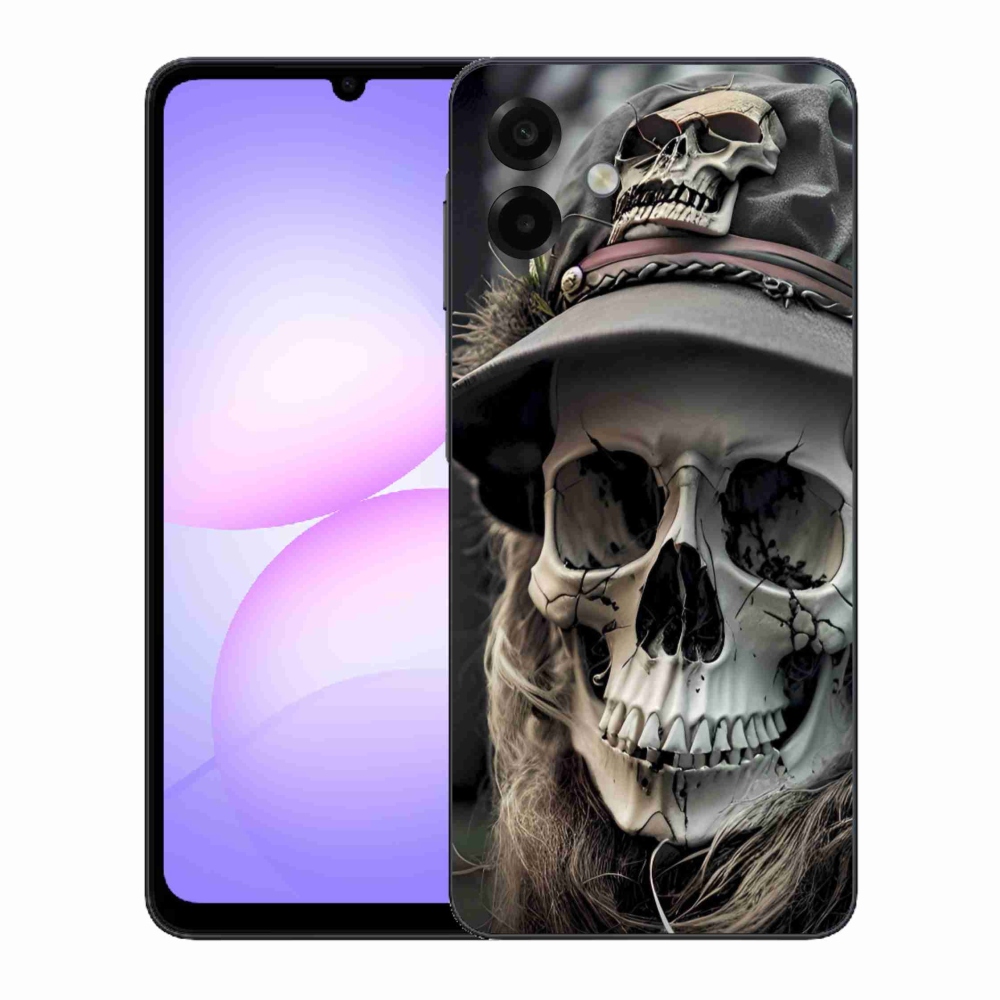 Gelový kryt mmCase na Samsung Galaxy A07 - temná lebka