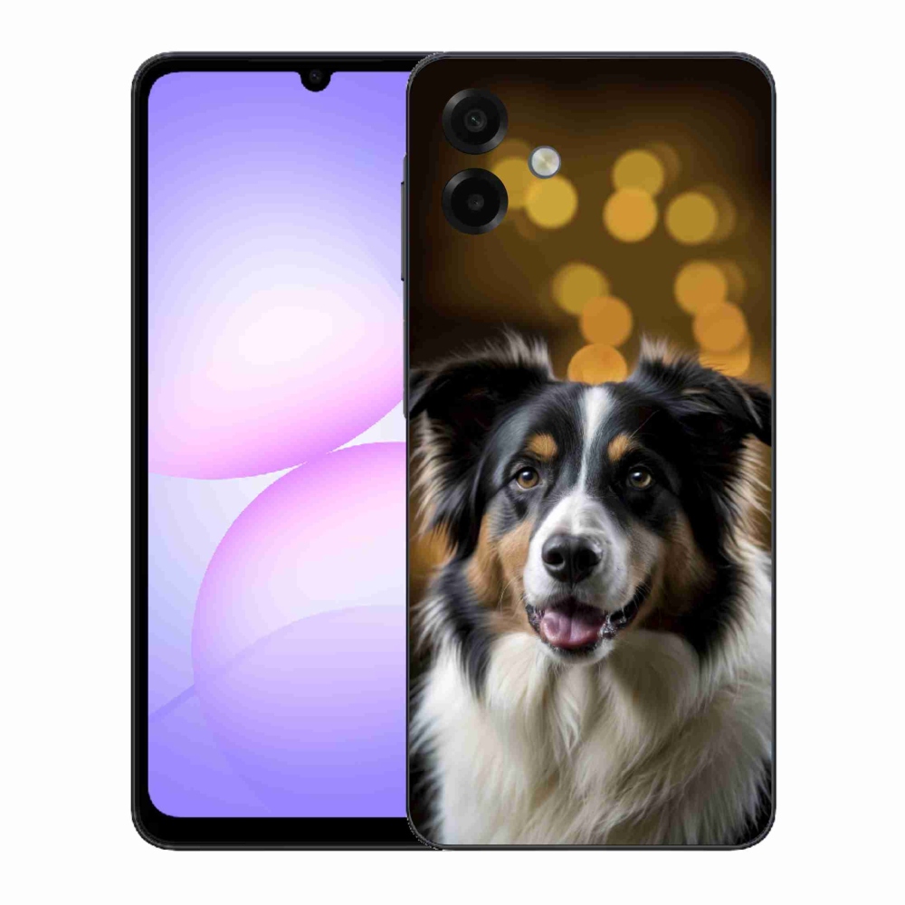 Gelový kryt mmCase na Samsung Galaxy A07 - usměvavý australský ovčák