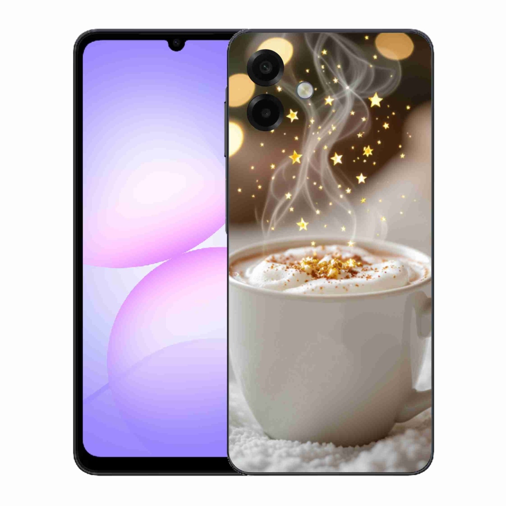 Gelový kryt mmCase na Samsung Galaxy A07 - vánoční horký nápoj