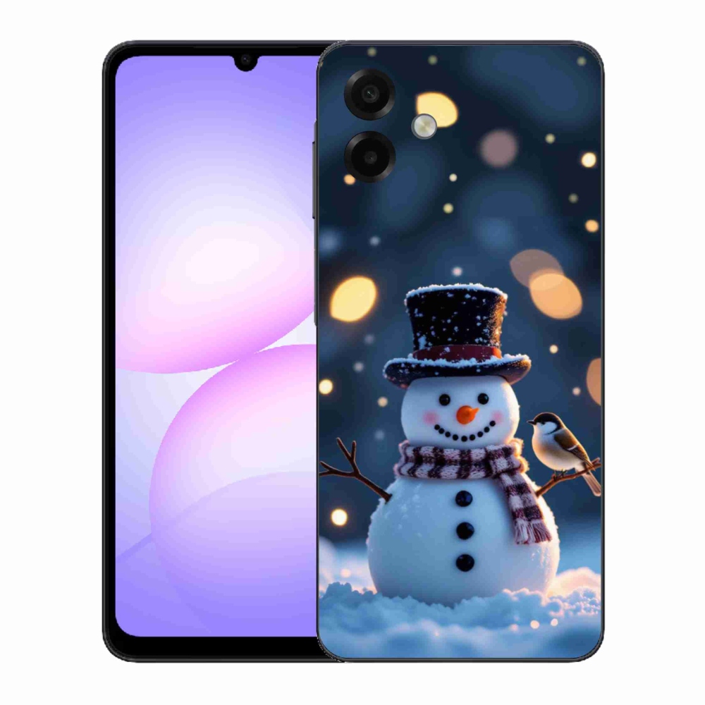 Gelový kryt mmCase na Samsung Galaxy A07 - vánoční sněhulák