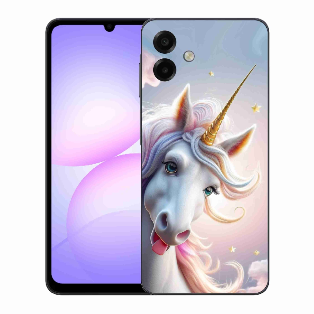 Gelový kryt mmCase na Samsung Galaxy A07 - veselý jednorožec