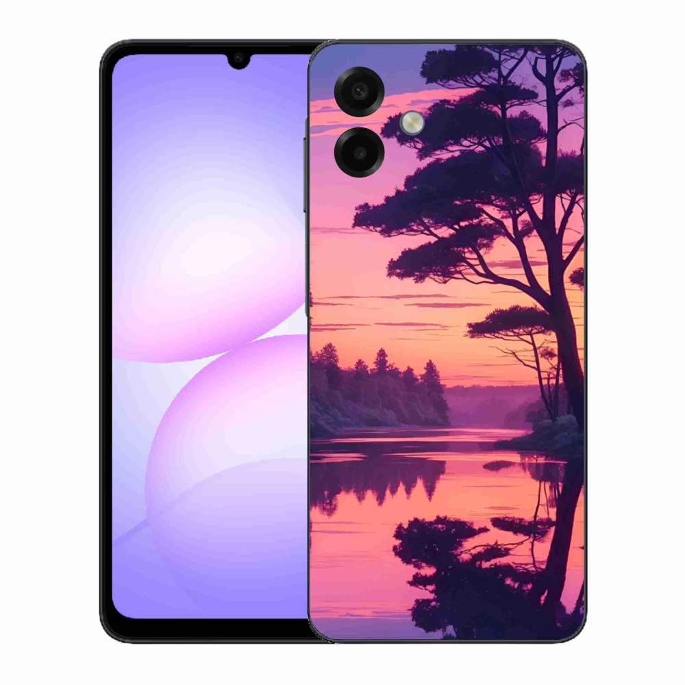 Gelový kryt mmCase na Samsung Galaxy A07 - západ slunce nad jezerem