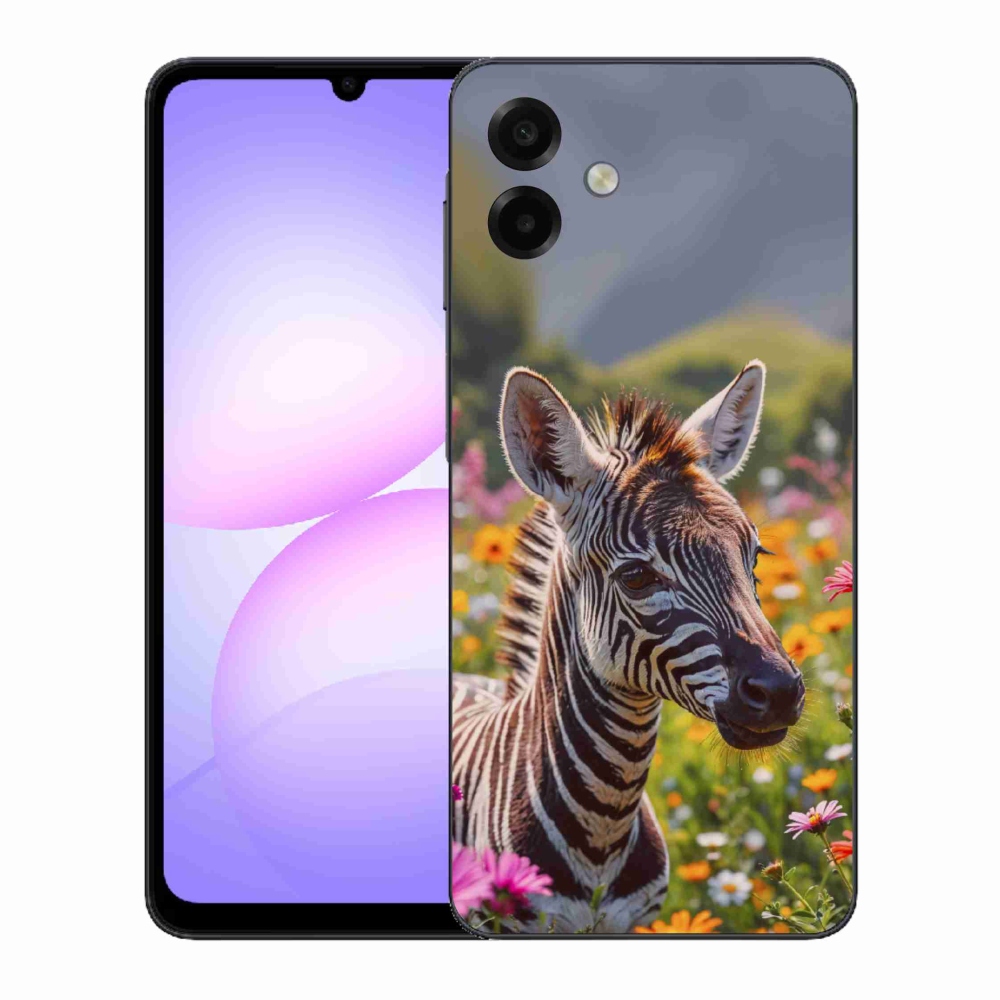 Gelový kryt mmCase na Samsung Galaxy A07 - zebra na louce