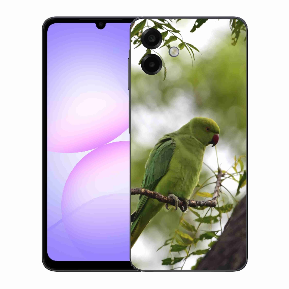 Gelový kryt mmCase na Samsung Galaxy A07 - zelený papoušek