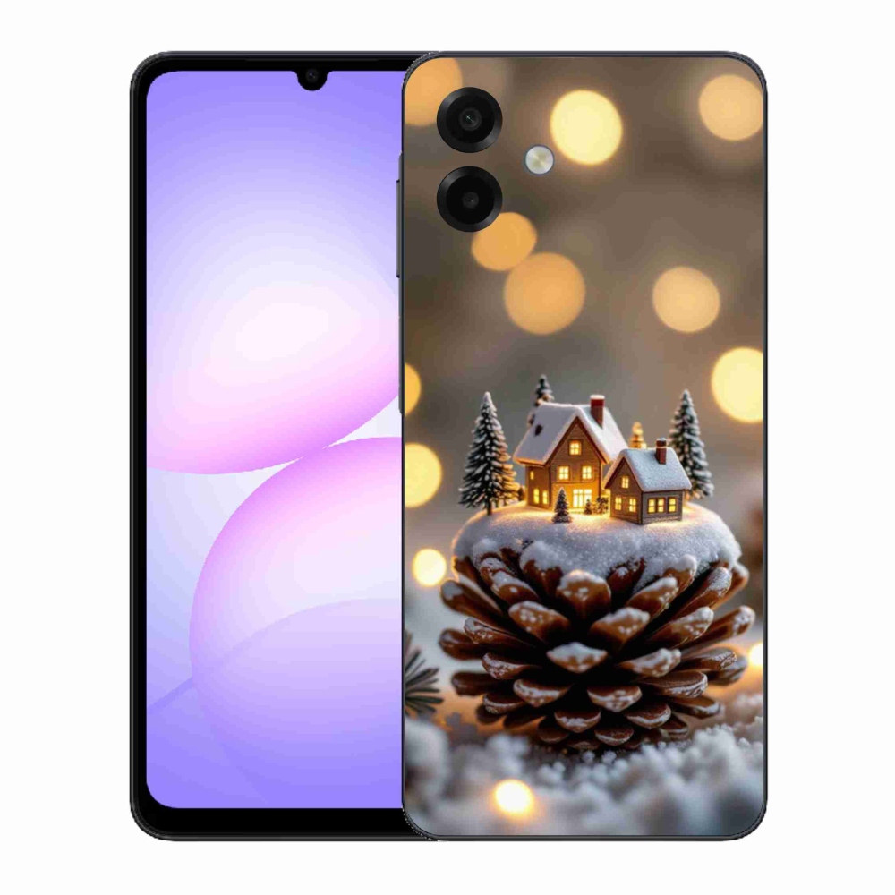 Gelový kryt mmCase na Samsung Galaxy A07 - zimní vesnička