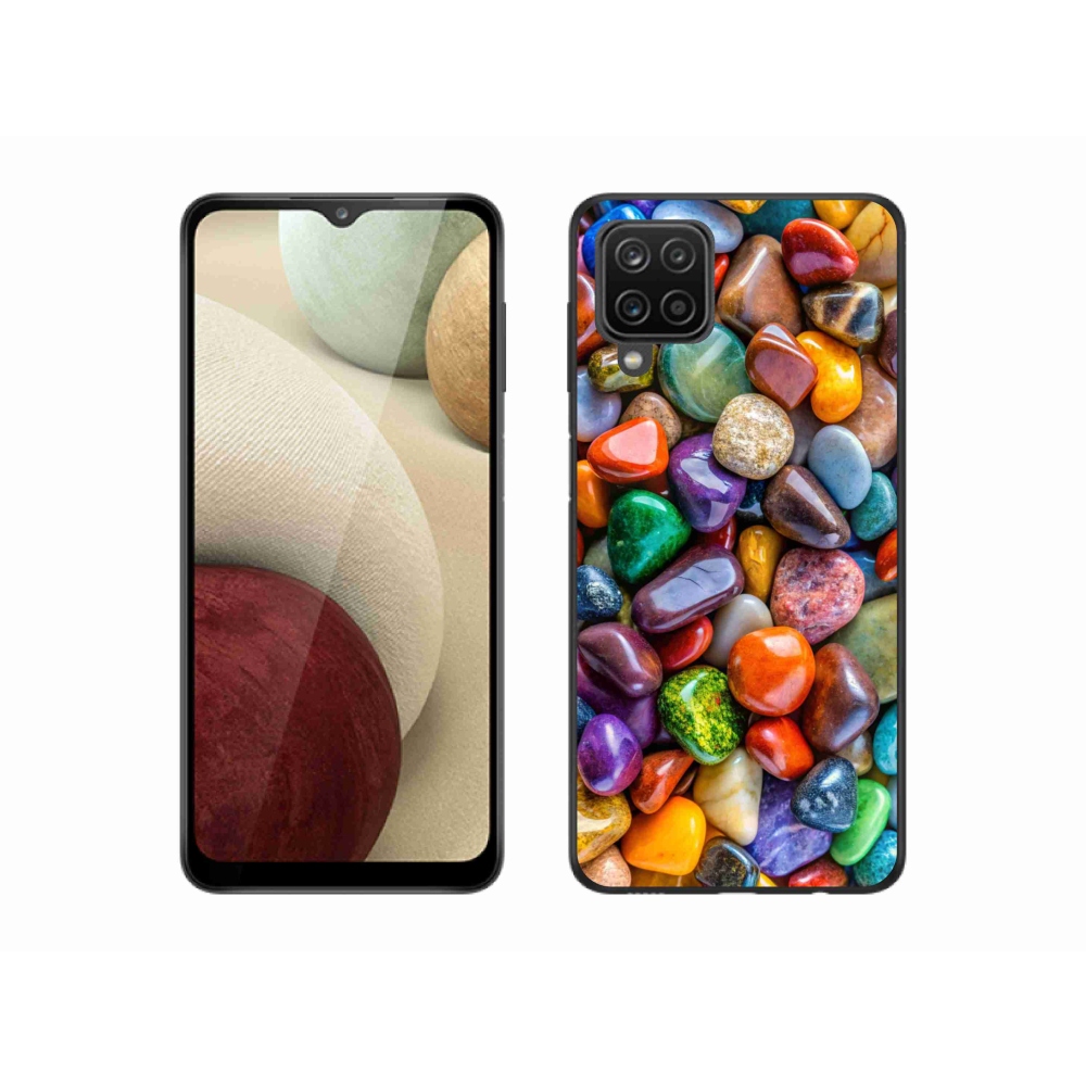 Gelový kryt mmCase na Samsung Galaxy A12 - barevné kamínky