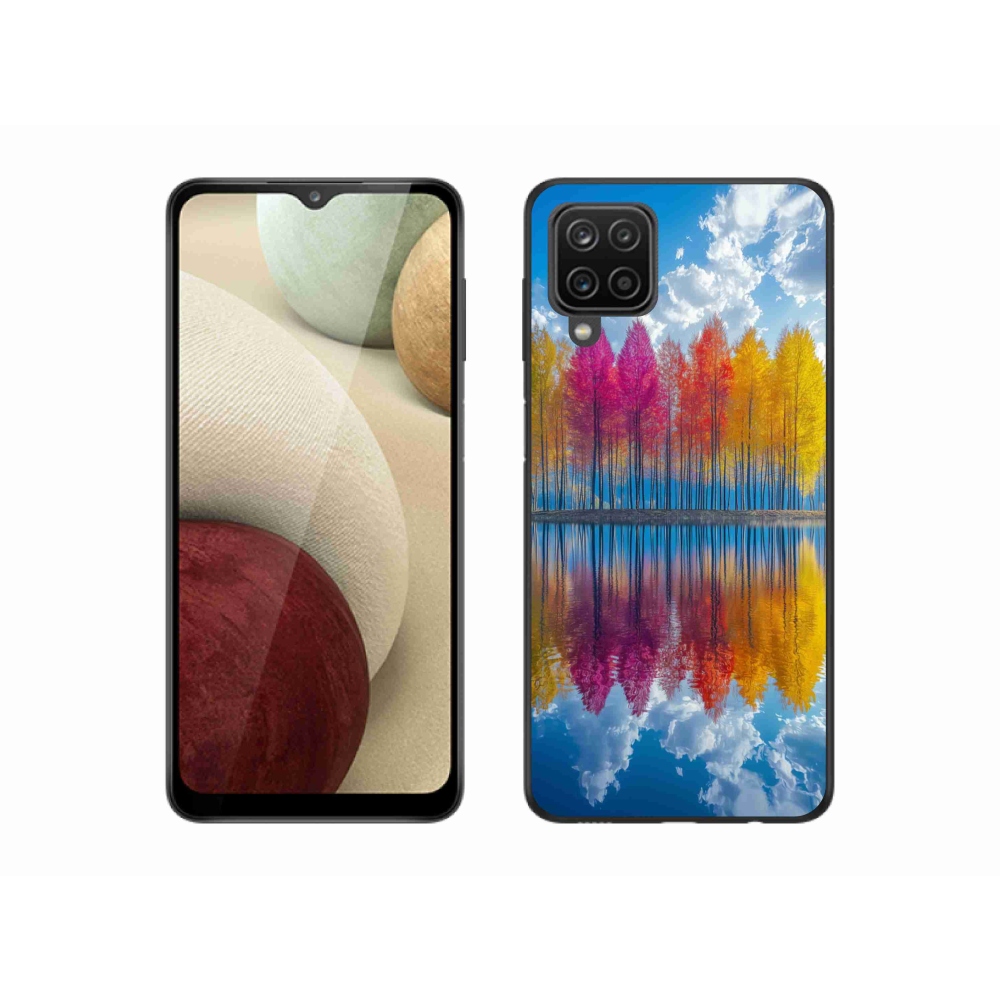 Gelový kryt mmCase na Samsung Galaxy A12 - barevné stromy