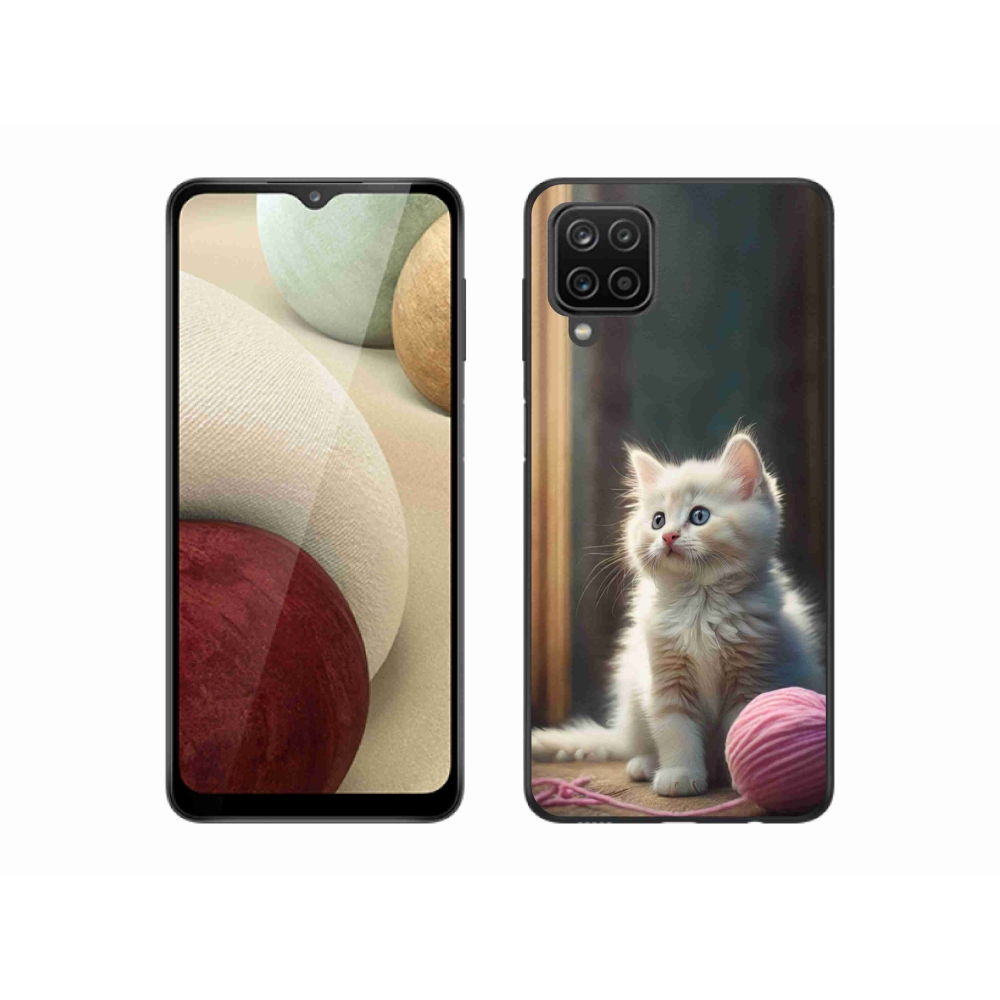 Gelový kryt mmCase na Samsung Galaxy A12 - bílé kotě 2