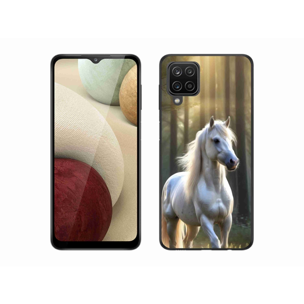 Gelový kryt mmCase na Samsung Galaxy A12 - bílý kůň 3