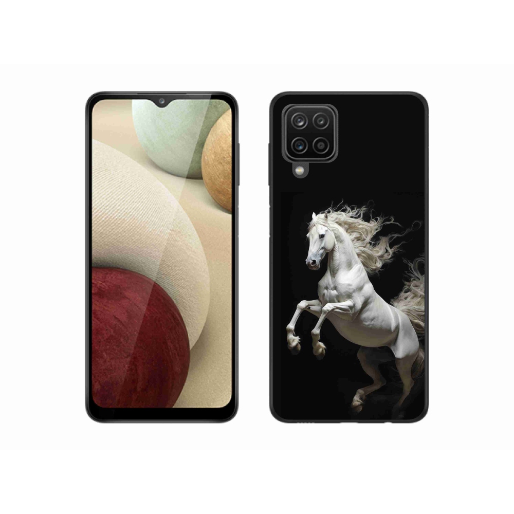 Gelový kryt mmCase na Samsung Galaxy A12 - bílý kůň 4