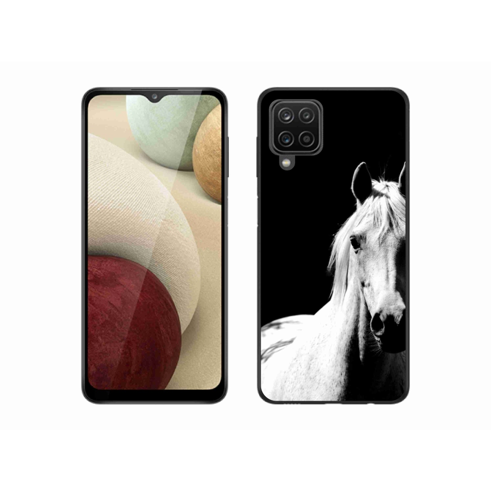 Gelový kryt mmCase na Samsung Galaxy A12 - bílý kůň 5
