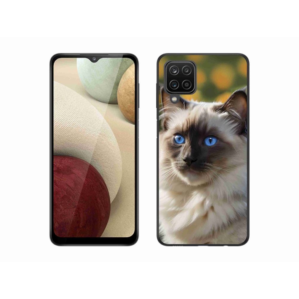 Gelový kryt mmCase na Samsung Galaxy A12 - bílý ragdoll