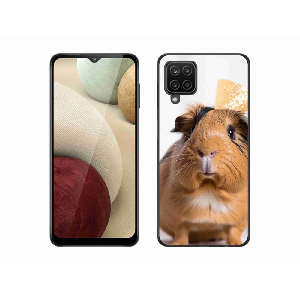 Gelový kryt mmCase na Samsung Galaxy A12 - hnědé morče