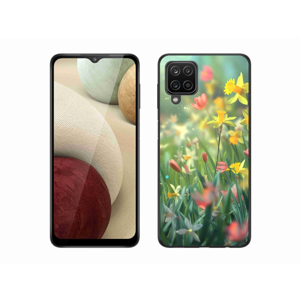 Gelový kryt mmCase na Samsung Galaxy A12 - jarní květy