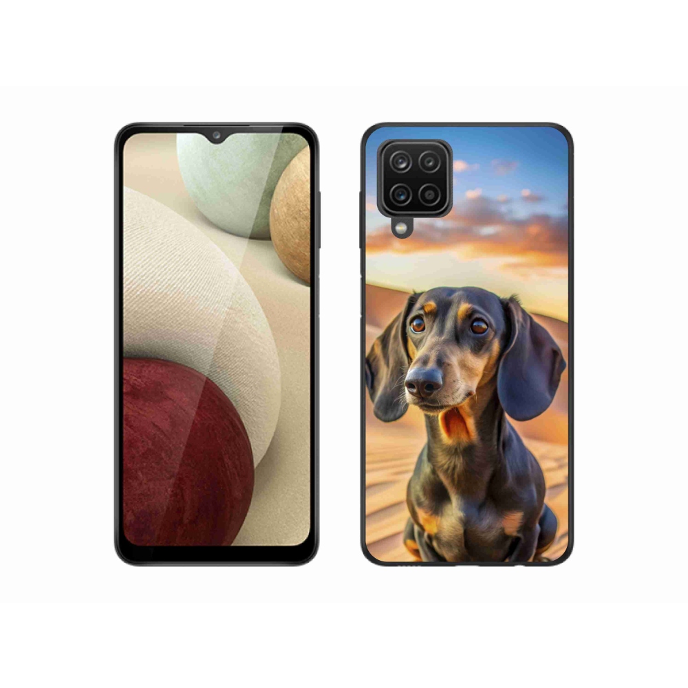 Gelový kryt mmCase na Samsung Galaxy A12 - jezevčík 3 