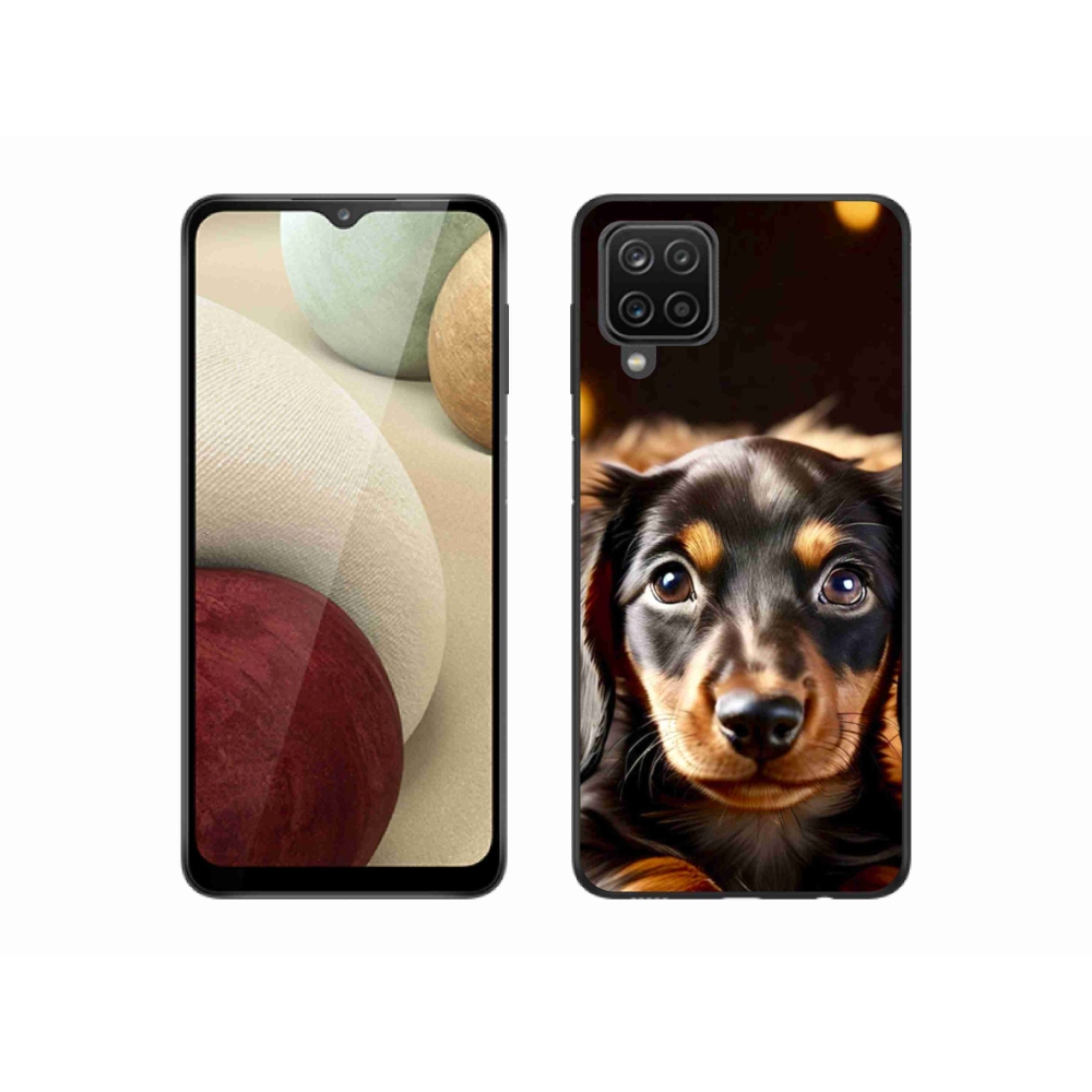 Gelový kryt mmCase na Samsung Galaxy A12 - jezevčík