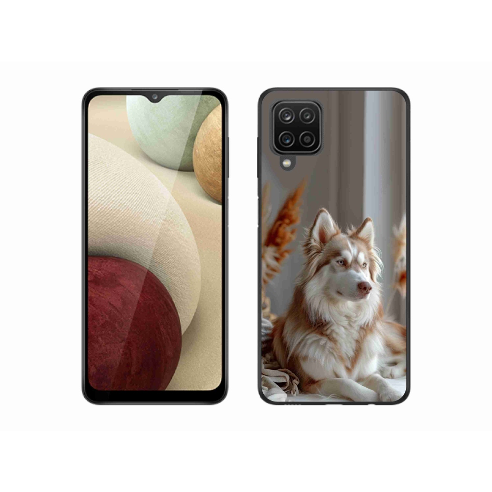 Gelový kryt mmCase na Samsung Galaxy A12 - klidný sibiřský husky