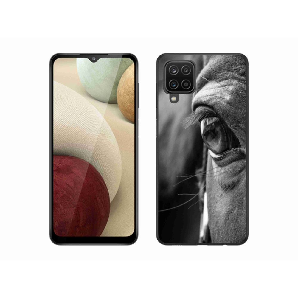 Gelový kryt mmCase na Samsung Galaxy A12 - koňský pohled