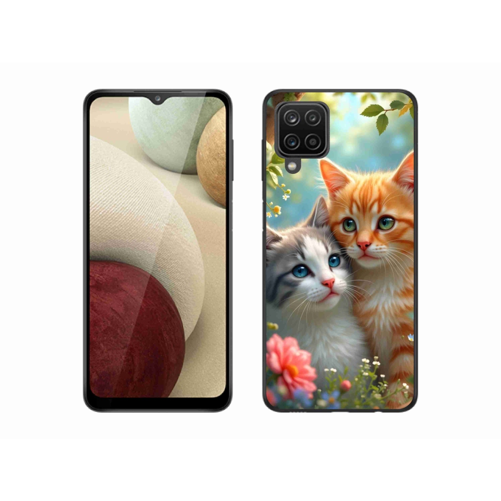 Gelový kryt mmCase na Samsung Galaxy A12 - kočičí láska 2