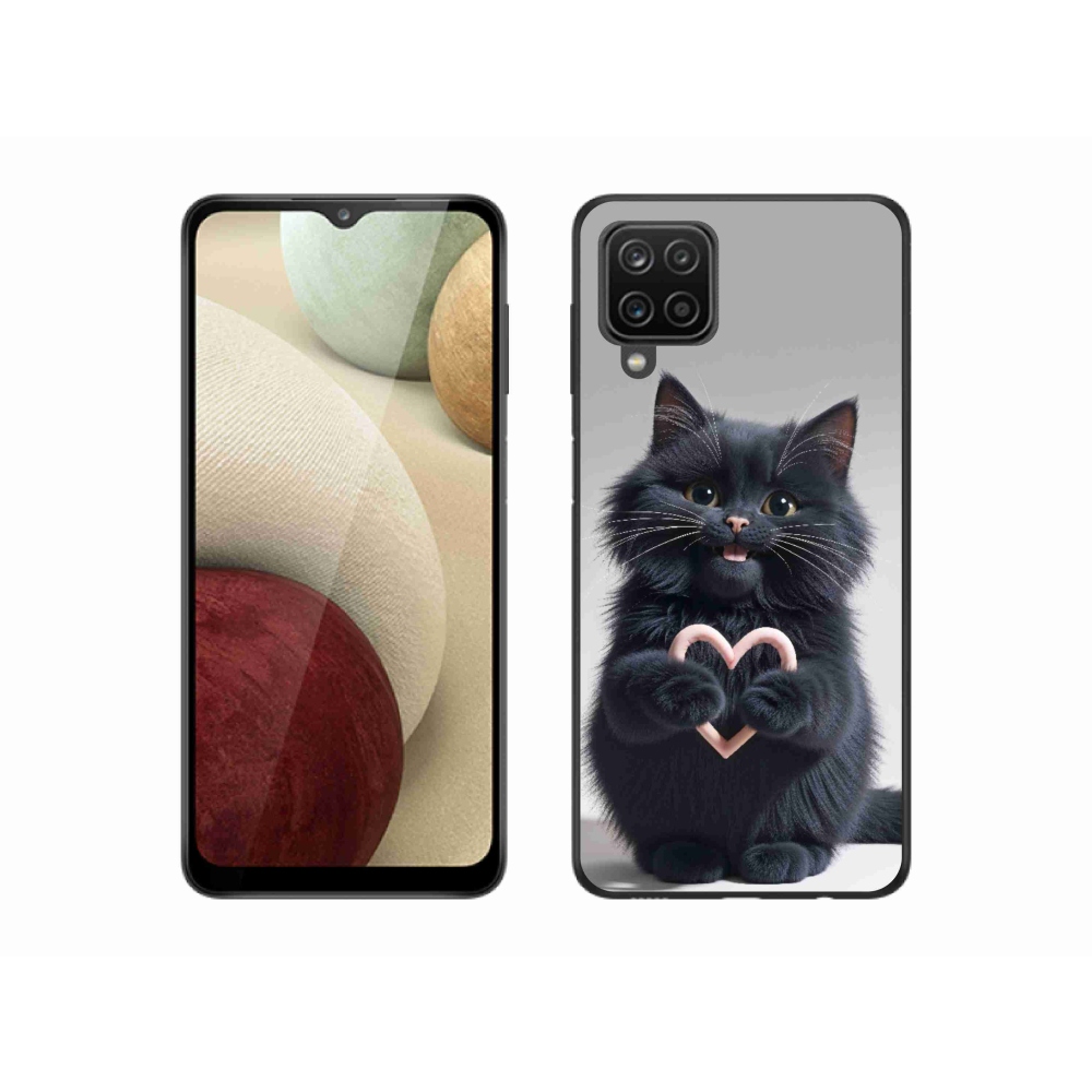 Gelový kryt mmCase na Samsung Galaxy A12 - kočičí láska 3