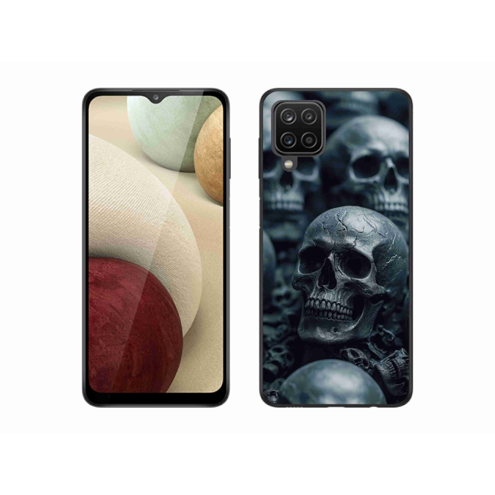 Gelový kryt mmCase na Samsung Galaxy A12 - lebka 2