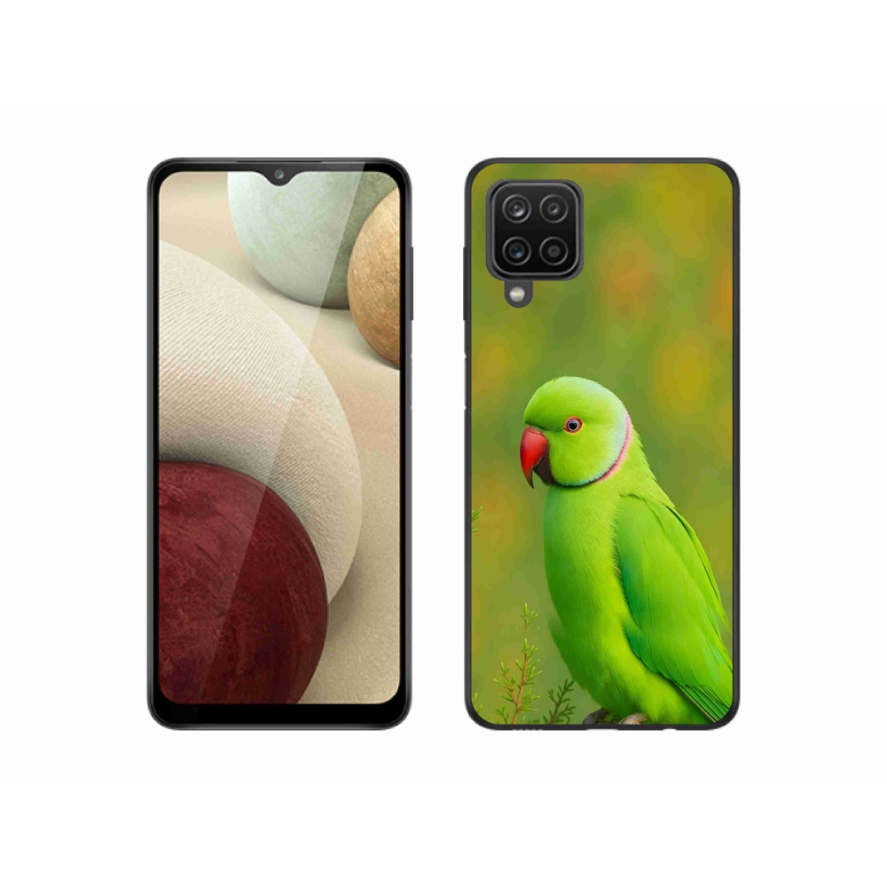 Gelový kryt mmCase na Samsung Galaxy A12 - papoušek alexandr 2