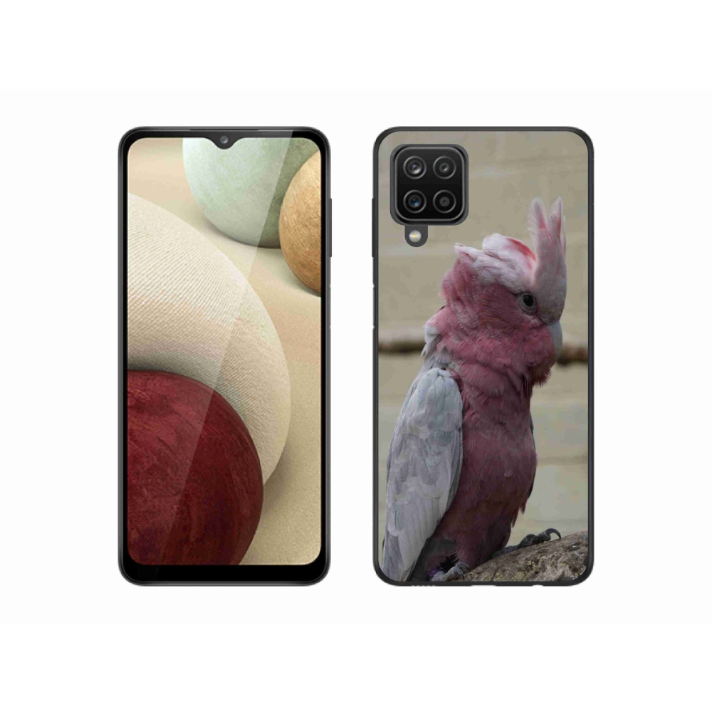 Gelový kryt mmCase na Samsung Galaxy A12 - papoušek kakadu růžový