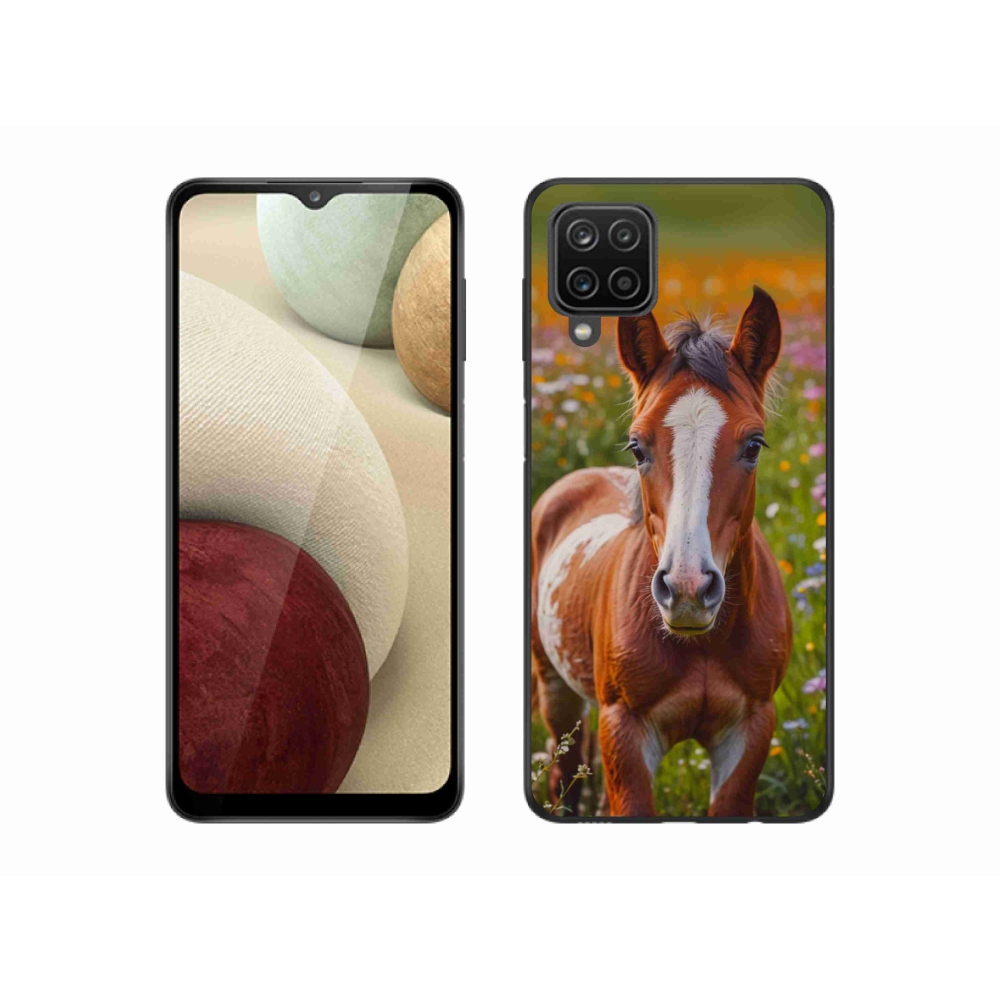 Gelový kryt mmCase na Samsung Galaxy A12 - roztomilé hříbě