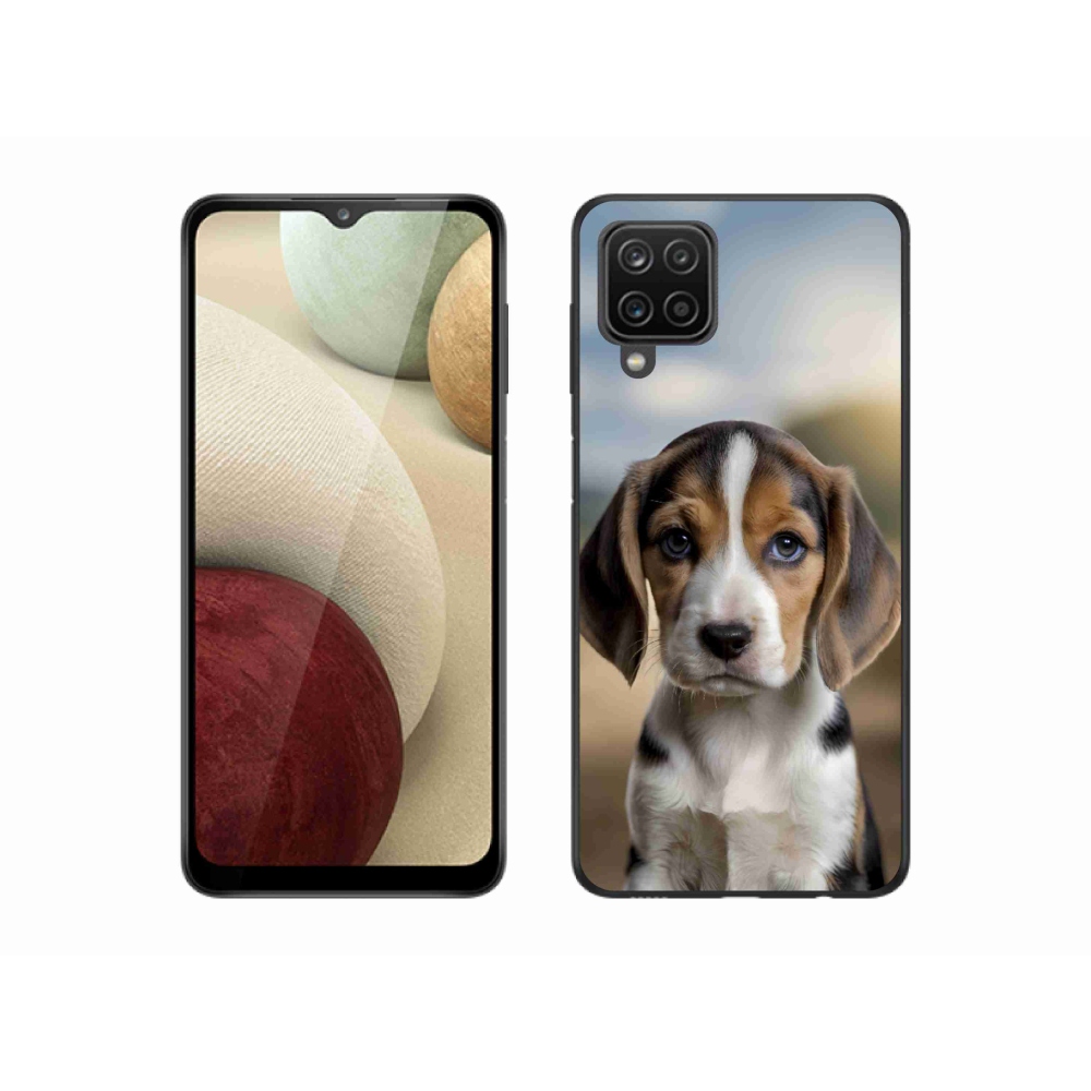 Gelový kryt mmCase na Samsung Galaxy A12 - roztomilý bígl
