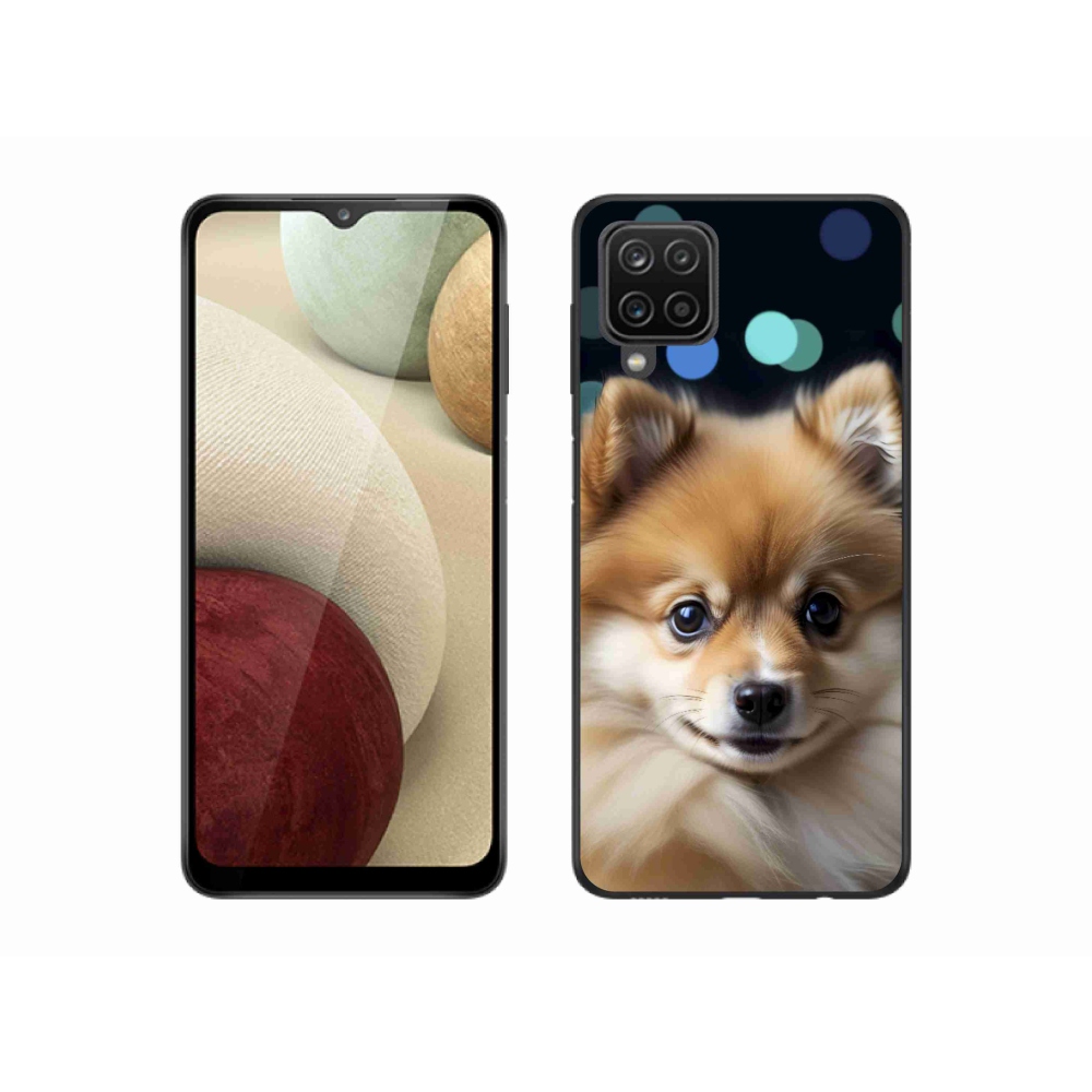 Gelový kryt mmCase na Samsung Galaxy A12 - roztomilý pomeranian