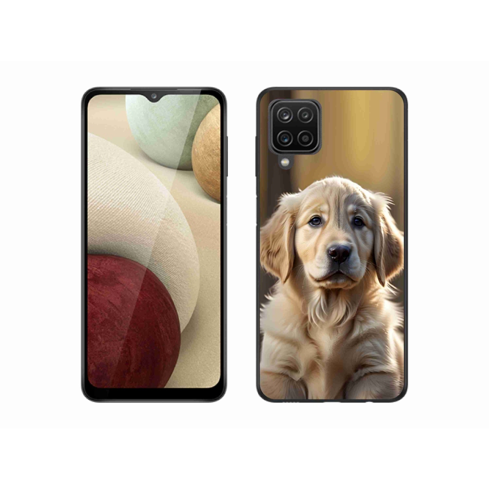 Gelový kryt mmCase na Samsung Galaxy A12 - roztomilý zlatý retrívr