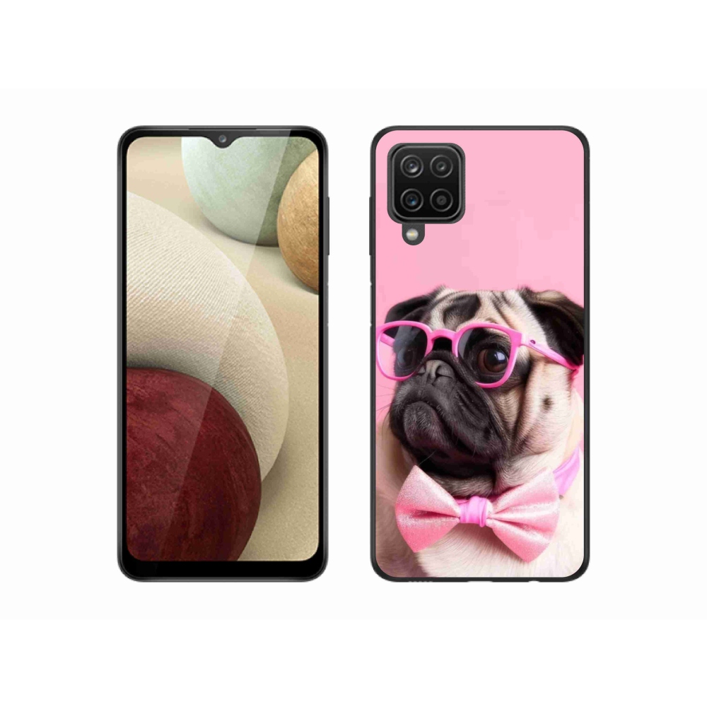 Gelový kryt mmCase na Samsung Galaxy A12 - stylový mops