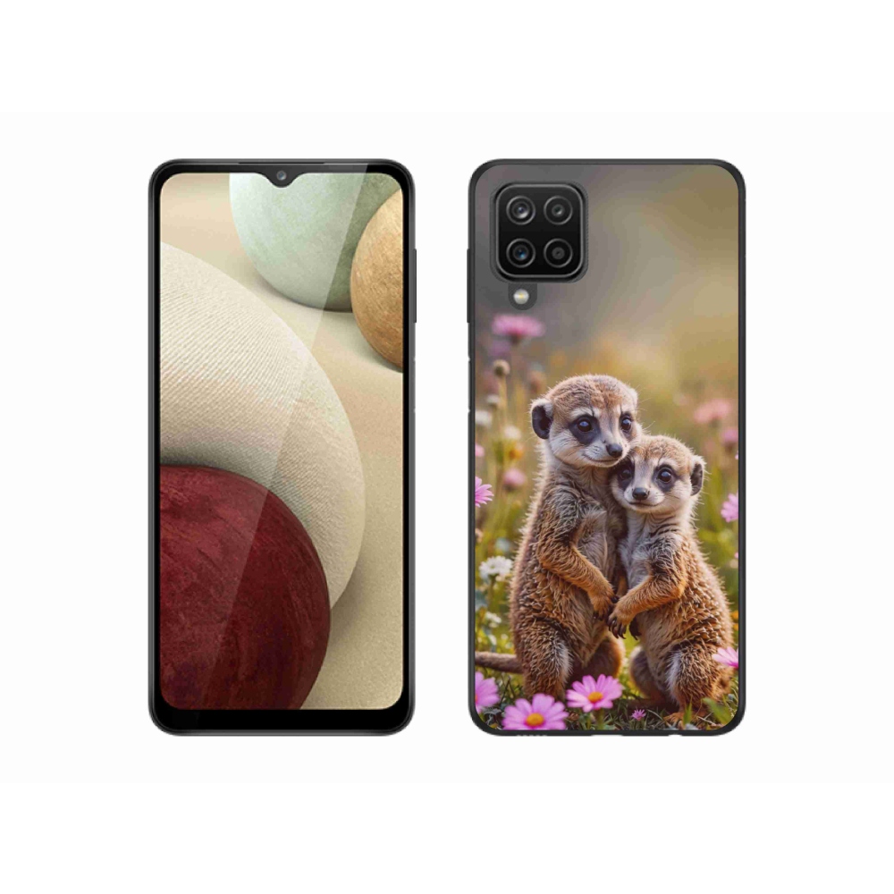 Gelový kryt mmCase na Samsung Galaxy A12 - surikatí duo