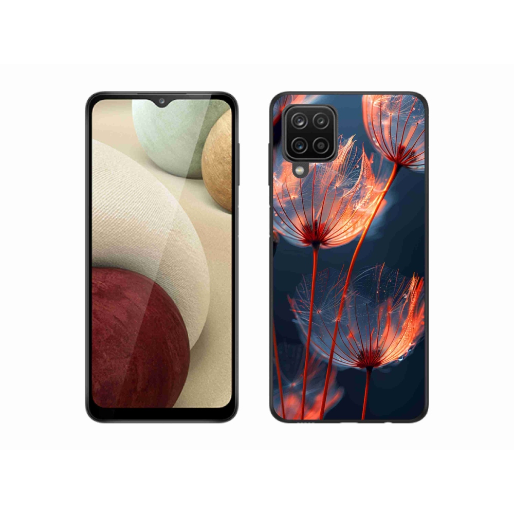 Gelový kryt mmCase na Samsung Galaxy A12 - světélkující chmýří