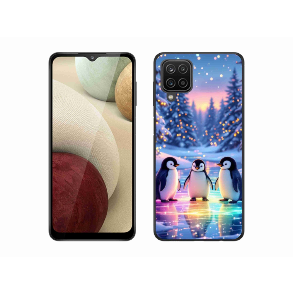 Gelový kryt mmCase na Samsung Galaxy A12 - tučnáci