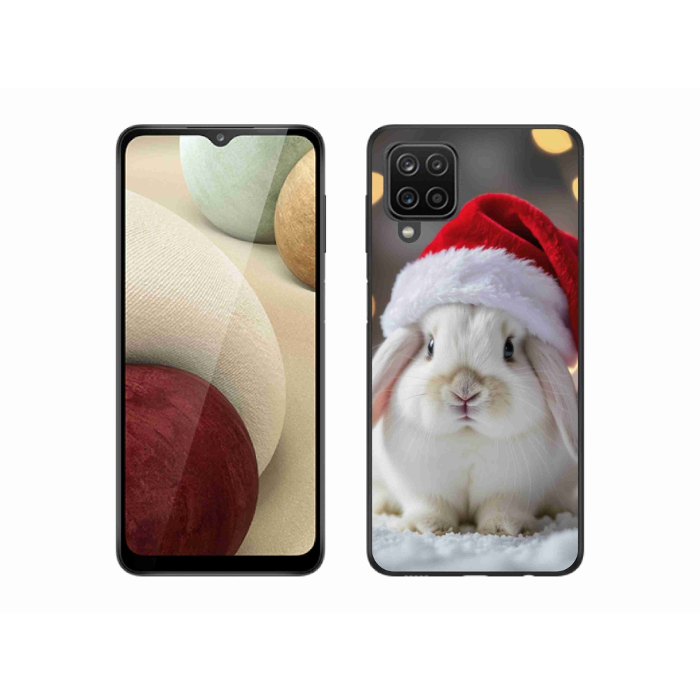 Gelový kryt mmCase na Samsung Galaxy A12 - vánoční králík