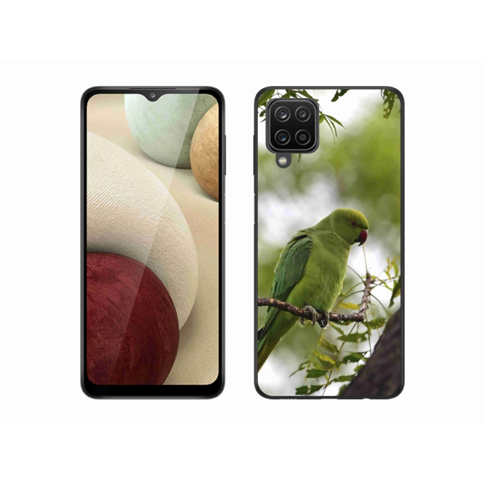 Gelový kryt mmCase na Samsung Galaxy A12 - zelený papoušek