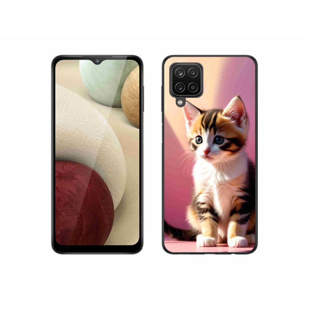 Gelový kryt mmCase na Samsung Galaxy A12 - zvědavé kotě 2