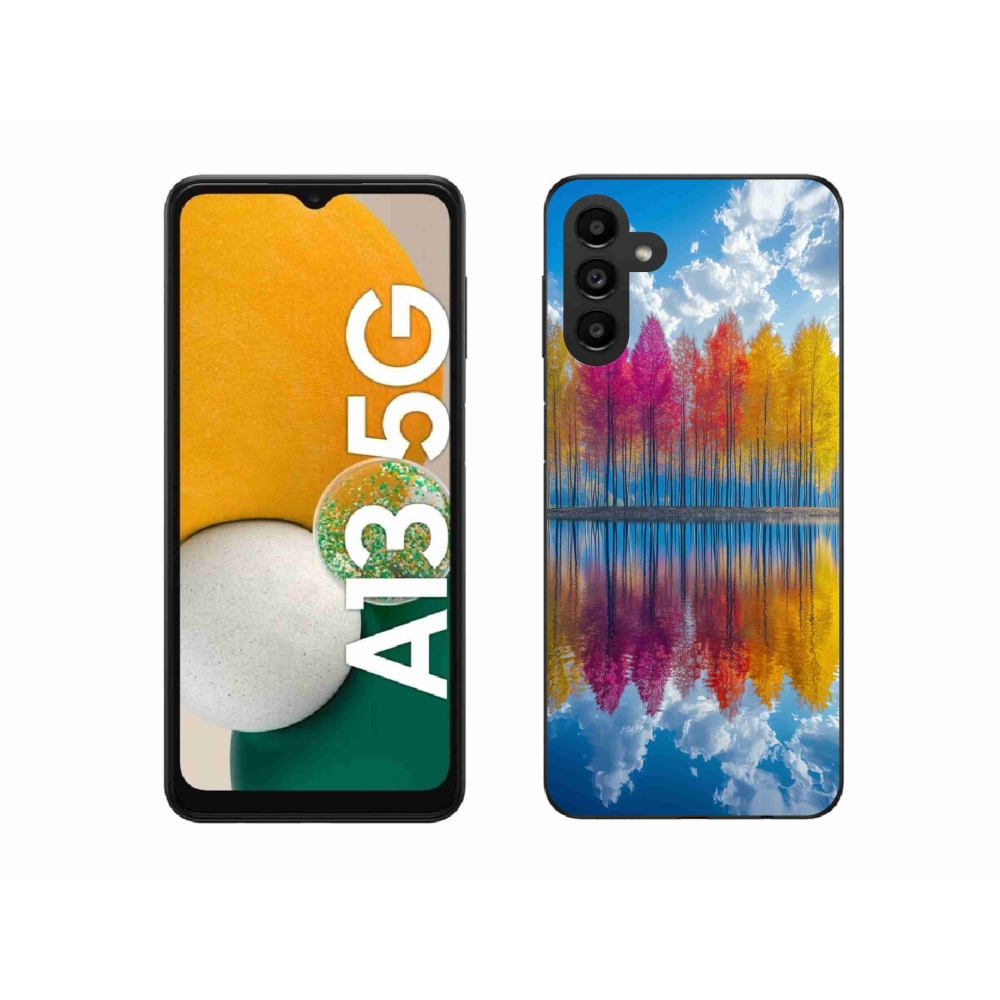 Gelový kryt mmCase na Samsung Galaxy A13 5G - barevné stromy