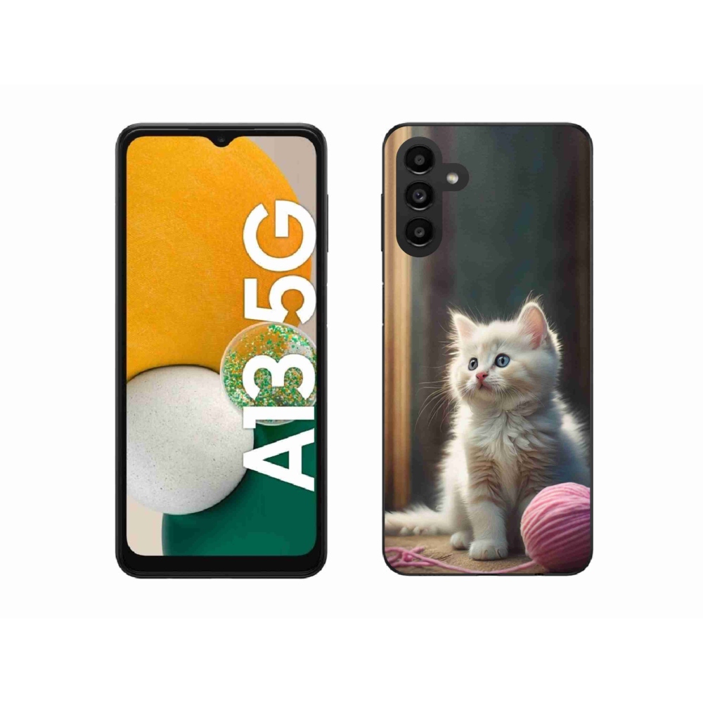 Gelový kryt mmCase na Samsung Galaxy A13 5G - bílé kotě 2