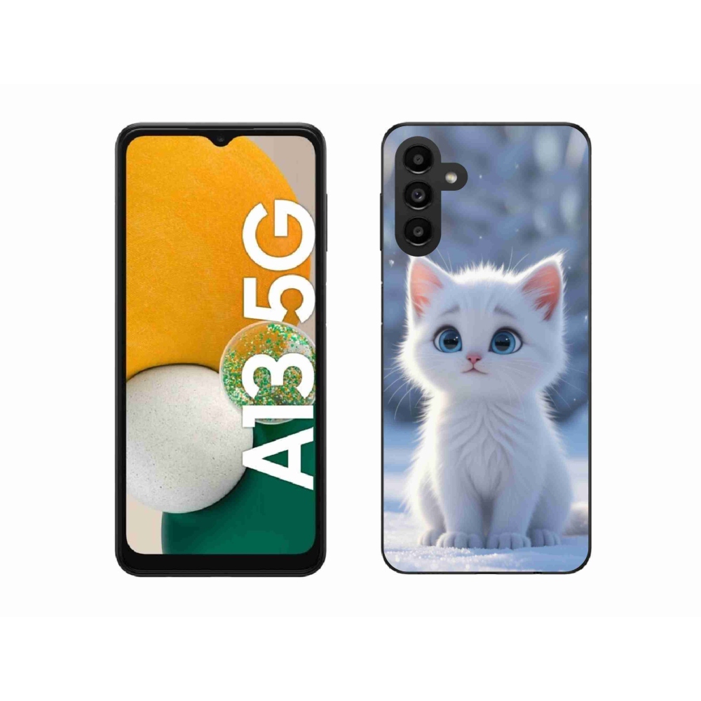 Gelový kryt mmCase na Samsung Galaxy A13 5G - bílé kotě 3
