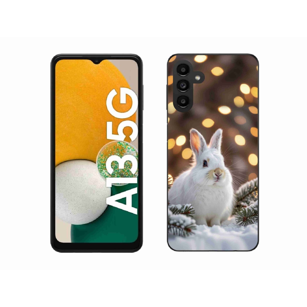 Gelový kryt mmCase na Samsung Galaxy A13 5G - bílý zajíc